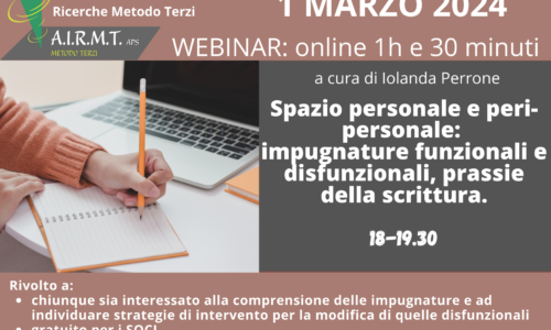 WEBINAR – impugnature funzionali e disfunzionali, prassie della scrittura
